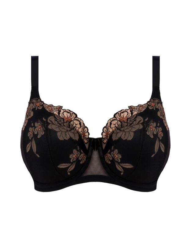 Elomi Teagan Padded Half Cup Bra Black/Almond