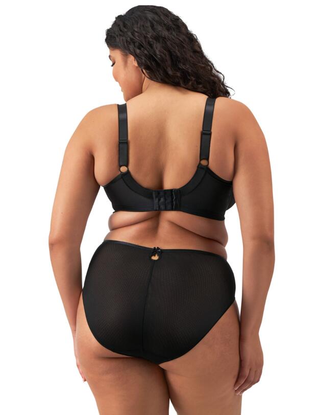 Elomi Teagan High Leg Brief Black/Almond