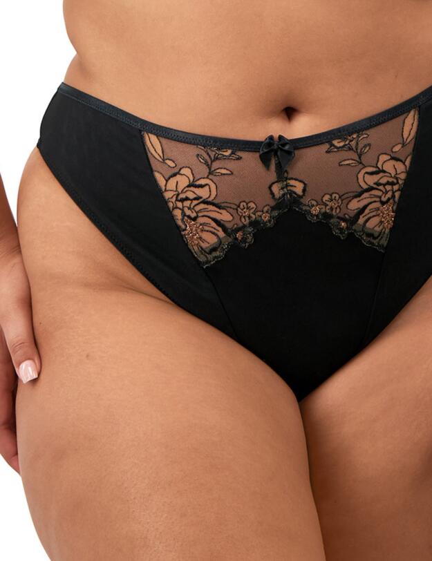 Elomi Teagan Thong Black/Almond