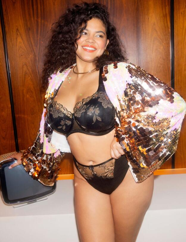 Elomi Teagan Thong Black/Almond