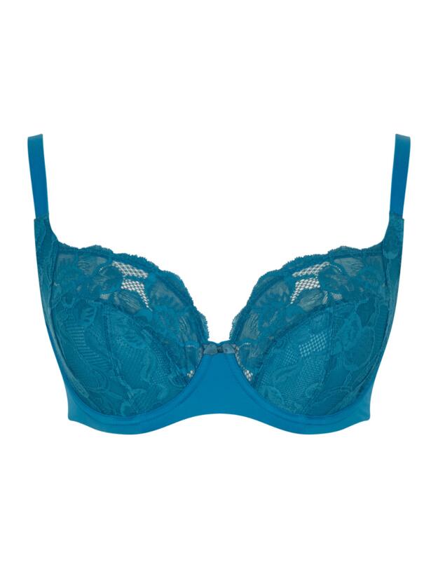 Panache Rocha Low Front Balconnet Bra Peacock Blue