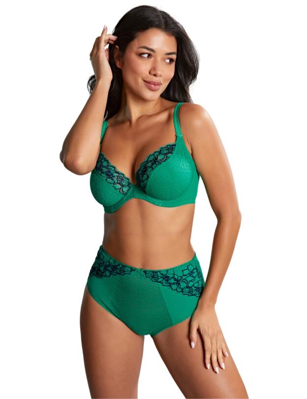 Panache Envy Deep Brief Emerald Leopard 