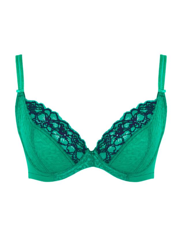 Panache Envy Plunge Bra Emerald Leopard