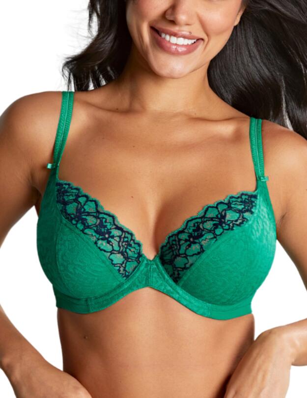 Panache Envy Plunge Bra Emerald Leopard
