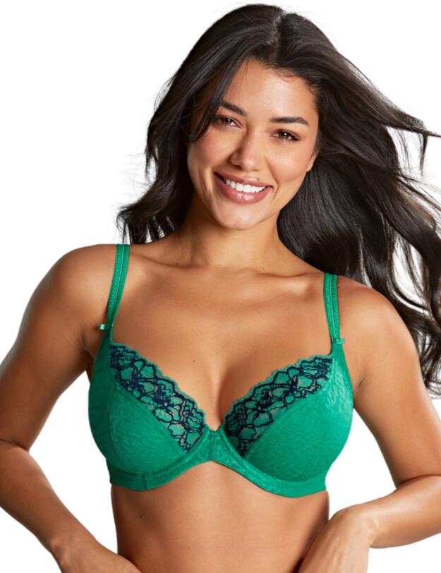 Panache Envy Plunge Bra Emerald Leopard