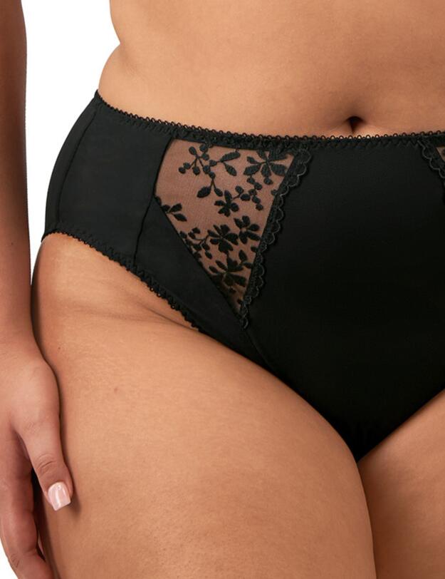 Elomi Zarla High Leg Brief Black