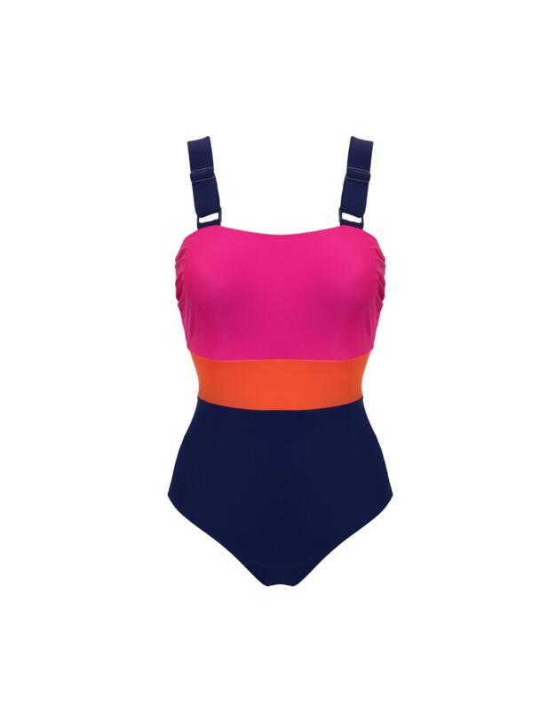  Pour Moi Colour Block Control Swimsuit Navy/Pink