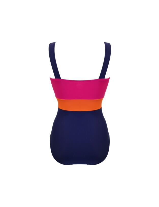  Pour Moi Colour Block Control Swimsuit Navy/Pink