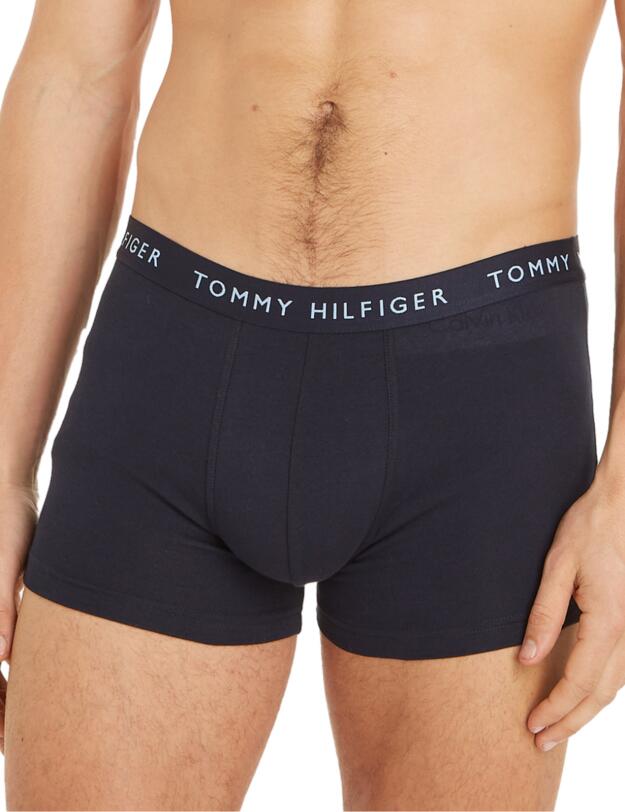 Tommy Hilfiger Essential Colour Pop 3 Pack Trunks Well Water / Blue Spell / Ultra Blue