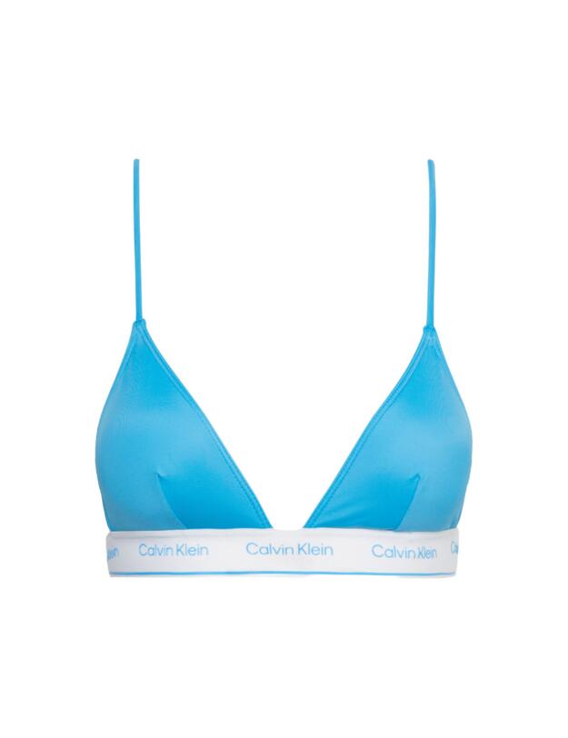 Calvin Klein CK Meta Legacy Triangle Bikini Top Malibu Blue