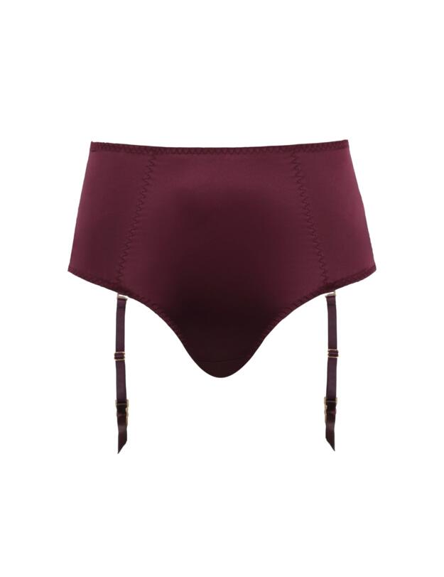 Panache Grace Suspender Brief Bordeaux Red