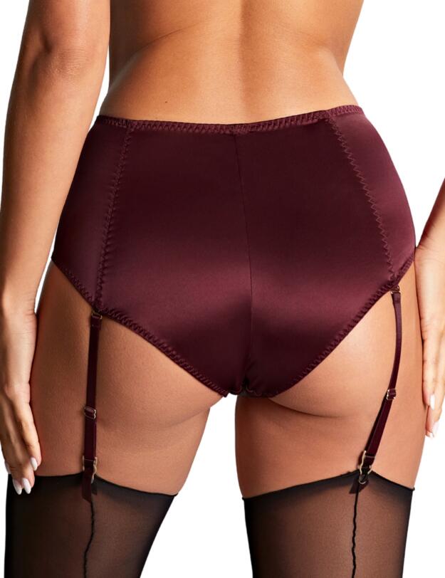 Panache Grace Suspender Brief Bordeaux Red