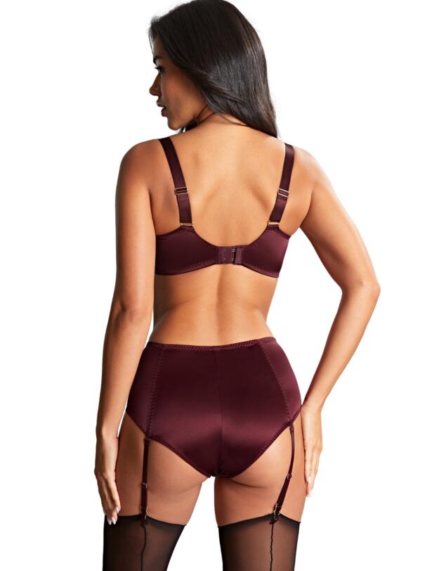 Panache Grace Suspender Brief Bordeaux Red