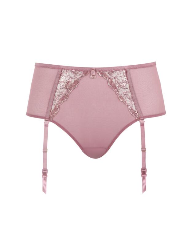 Panache Rosa Suspender Brief Rose Gold