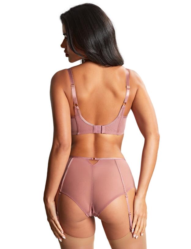 Panache Rosa Suspender Brief Rose Gold