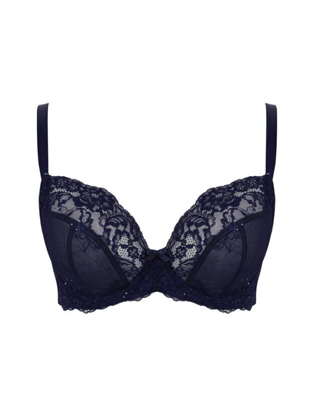Panache Ana Non Padded Plunge Bra Midnight Sequin