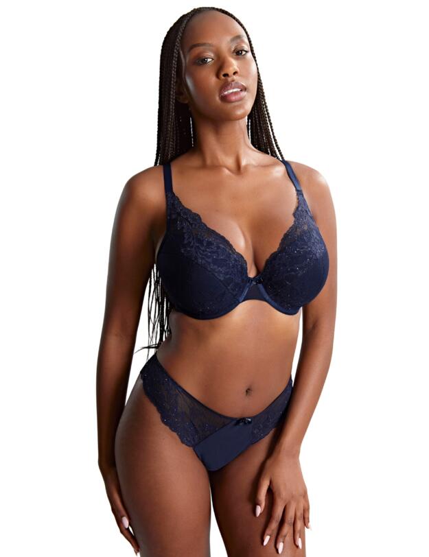 Panache Ana High Apex Plunge Bra Midnight Sequin