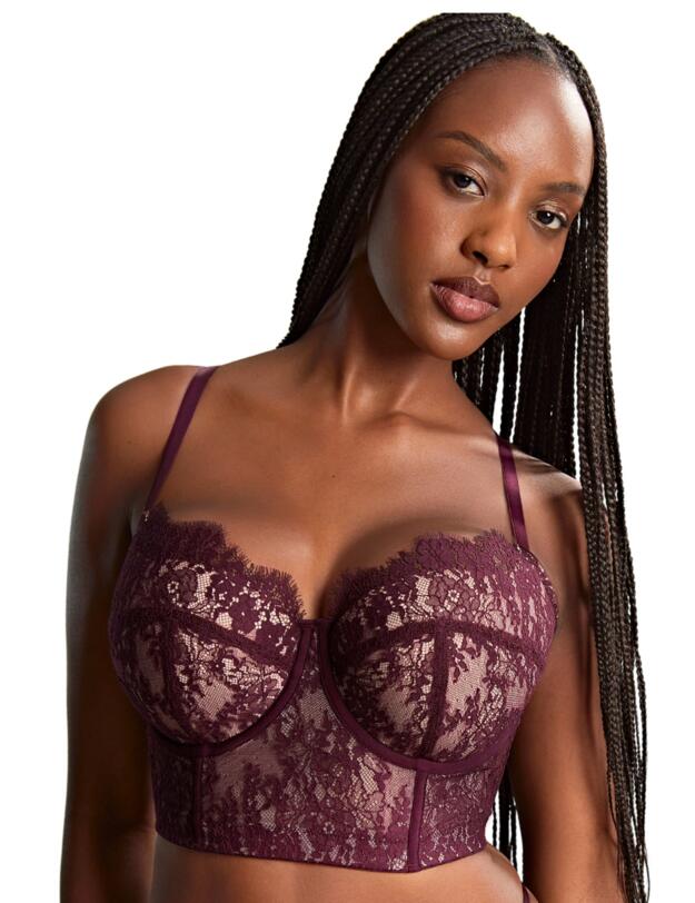 Panache Carmen Lace Bustier Mulberry