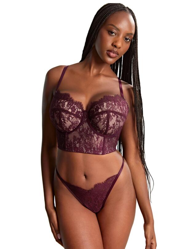 Panache Carmen Lace Bustier Mulberry