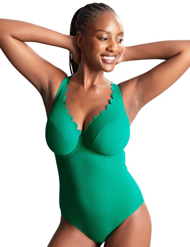 Panache Spirit Rita Plunge Swimsuit Verde