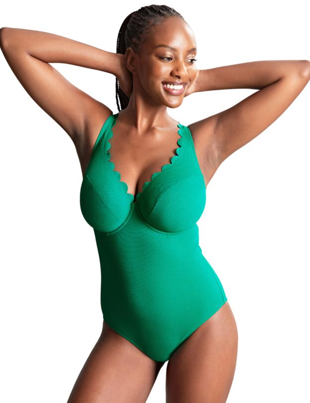 Panache Spirit Rita Plunge Swimsuit Verde