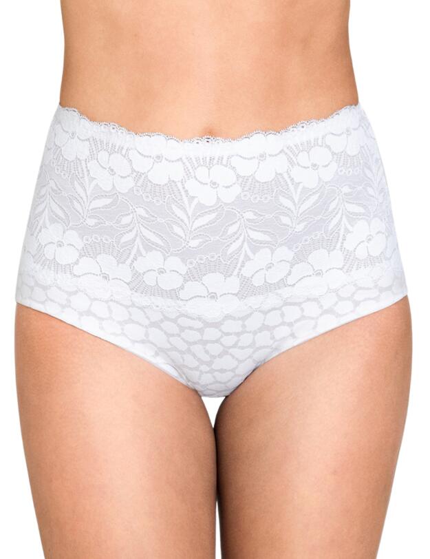 Miss Mary of Sweden Jacquard & Lace Brief White