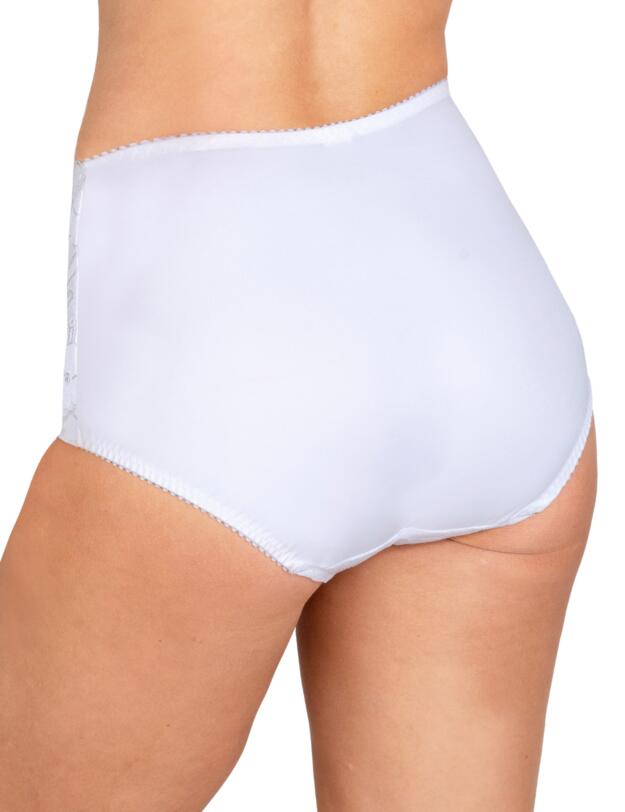 Miss Mary of Sweden Jacquard & Lace Brief White