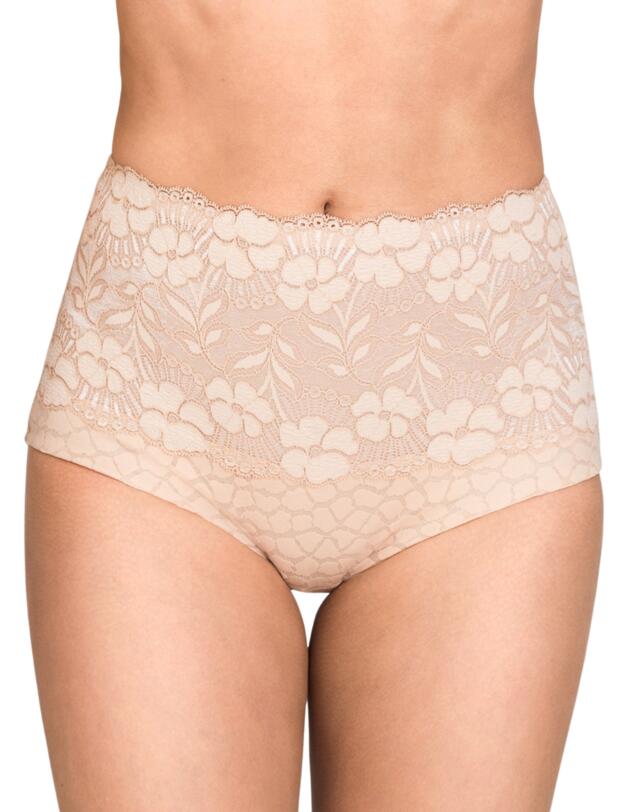 Miss Mary of Sweden Jacquard & Lace Brief Beige