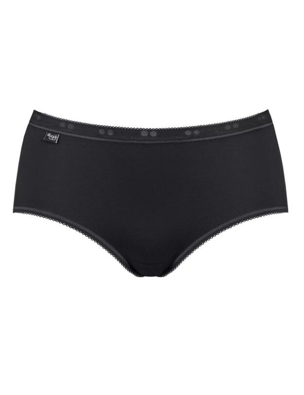 Sloggi Basic+ Midi Brief 2 Pack Black