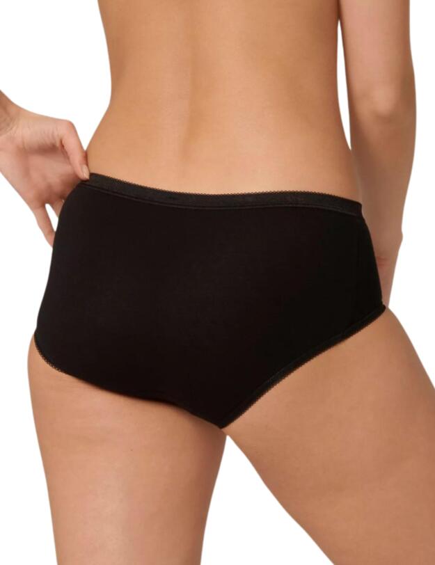 Sloggi Basic+ Midi Brief 2 Pack Black