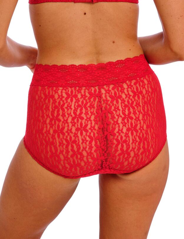 Wacoal Halo Lace Full Brief Equestrian Red
