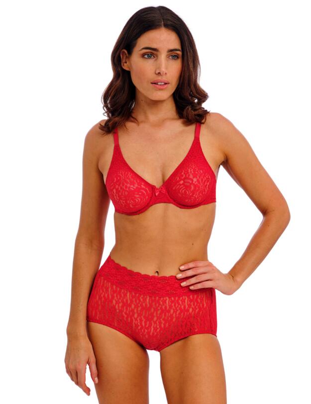 Wacoal Halo Lace Full Brief Equestrian Red