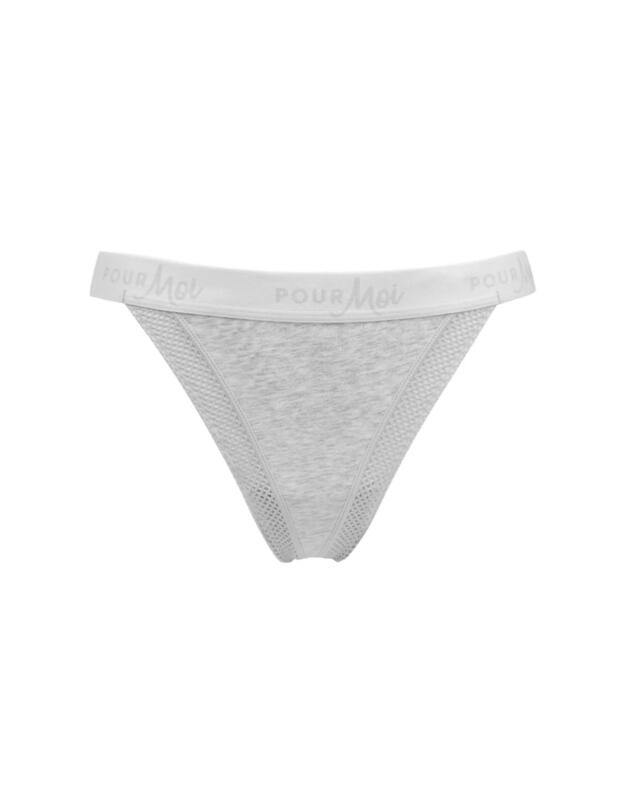 Pour Moi Love To Lounge Thong Grey Marl