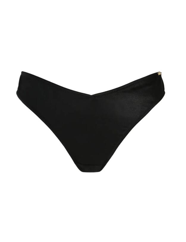 Pour Moi India Satin Brazilian Brief Black