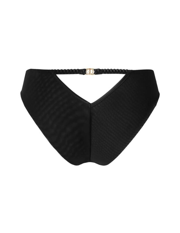 Pour Moi India Satin Brazilian Brief Black