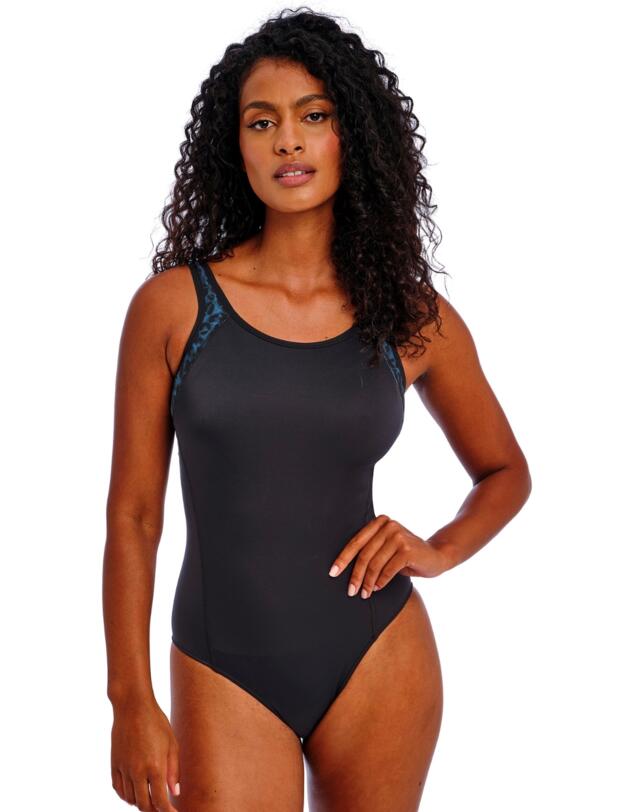  Freya Active Freestyle Moulded Active Swimsuit Midnight Leopard
