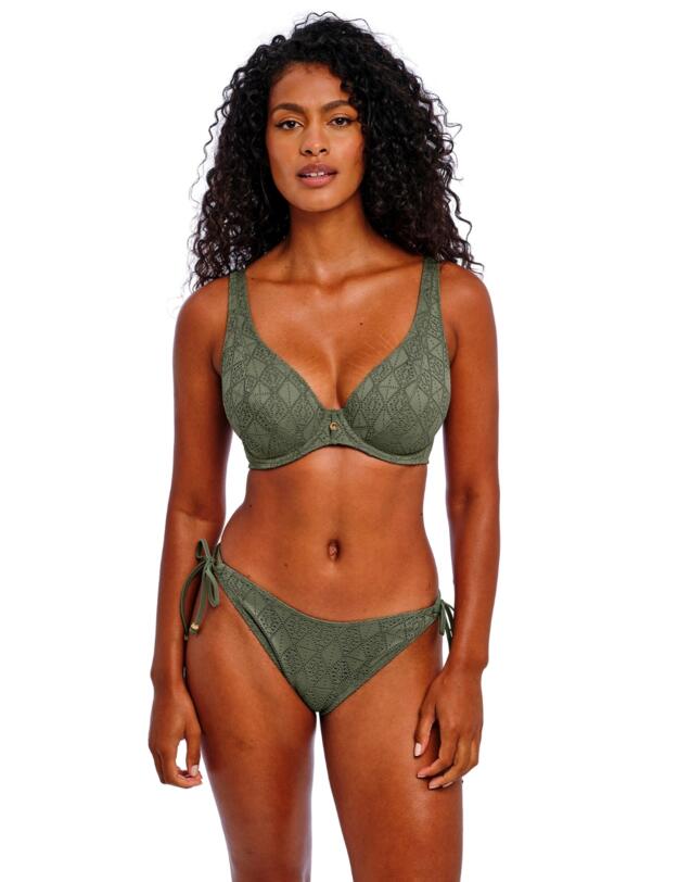 Freya Nomad Nights Underwired High Apex Bikini Top Sage