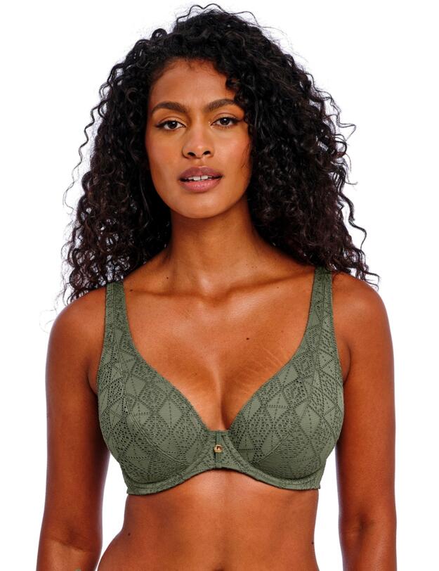 Freya Nomad Nights Underwired High Apex Bikini Top Sage