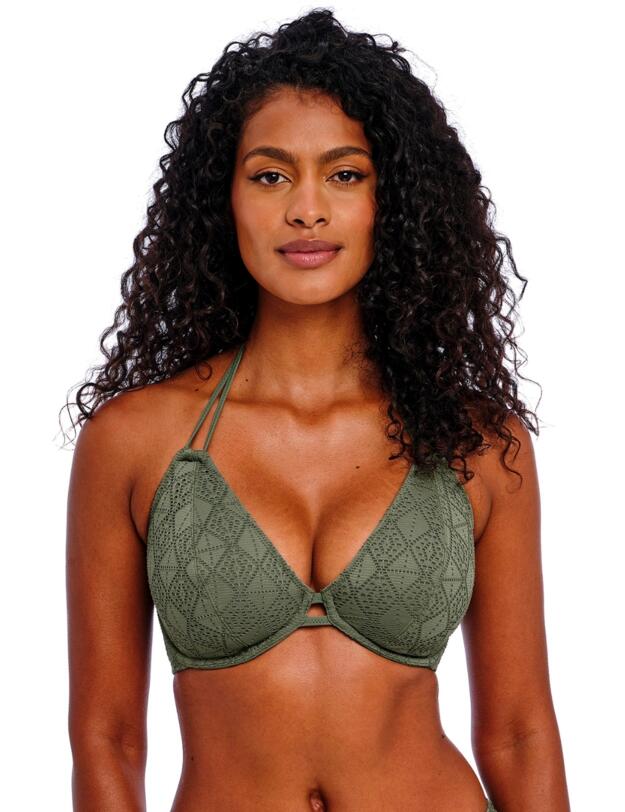 Freya Nomad Nights Underwired Halter Bikini Top Sage