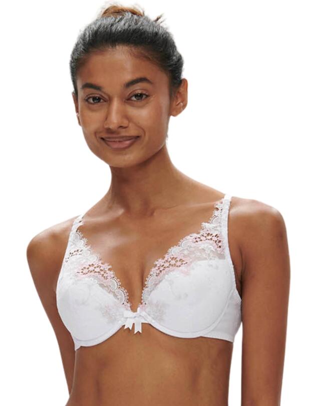 Simone Perele Wish Plunge Push-Up Bra Cristal White
