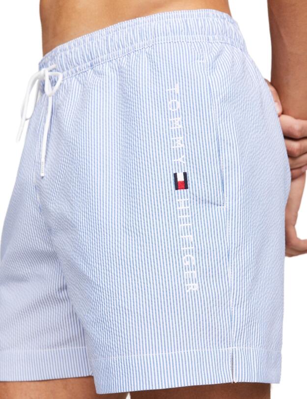 Tommy Hilfiger Men Medium Drawstring Shorts Ithaca White/ Blue Spell