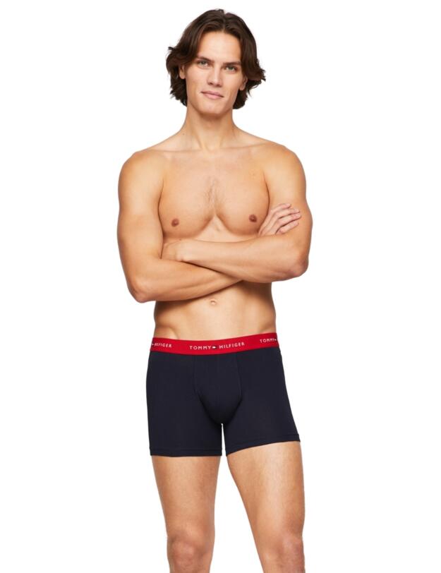 Tommy Hilfiger 3 Pack Boxer Briefs Desert Sky/ White/ Primary Red