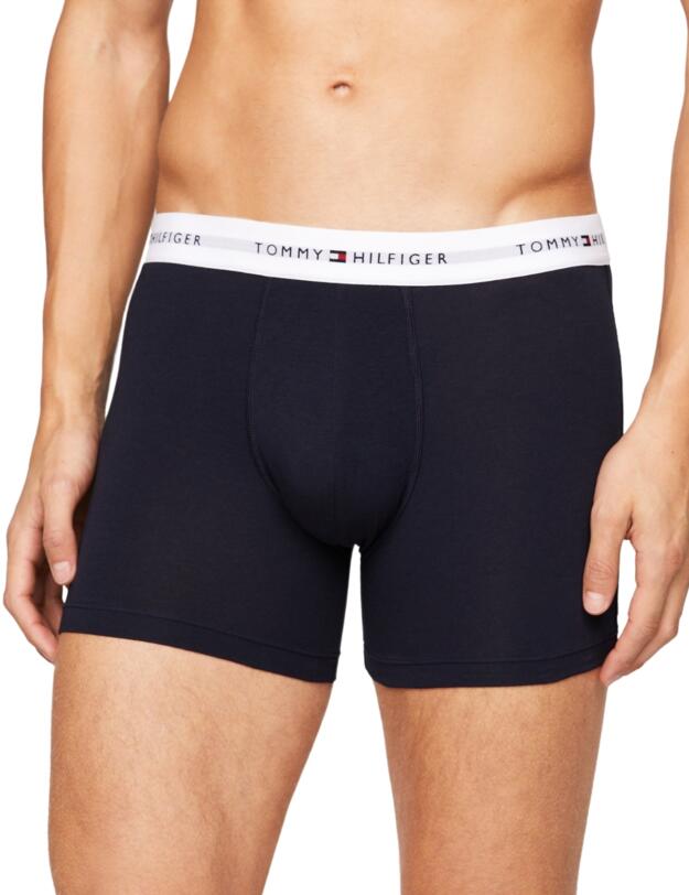 Tommy Hilfiger 3 Pack Boxer Briefs Desert Sky/ White/ Primary Red
