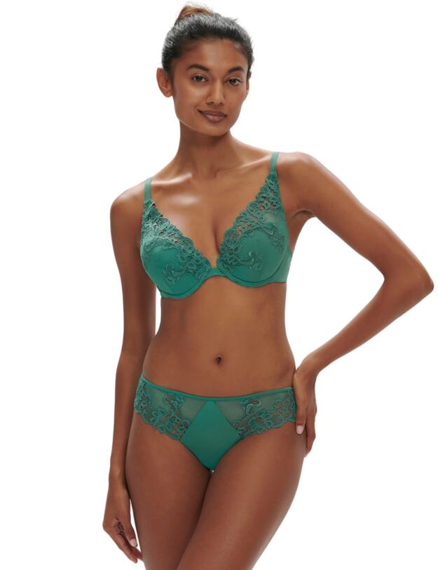 Simone Perele Saga Plunge Push-Up Bra Garden Green