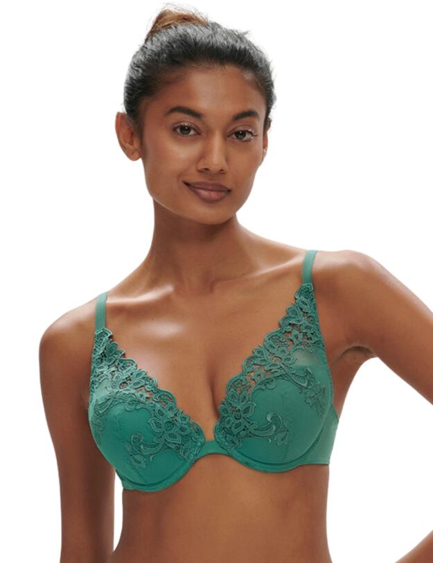 Simone Perele Saga Plunge Push-Up Bra Garden Green