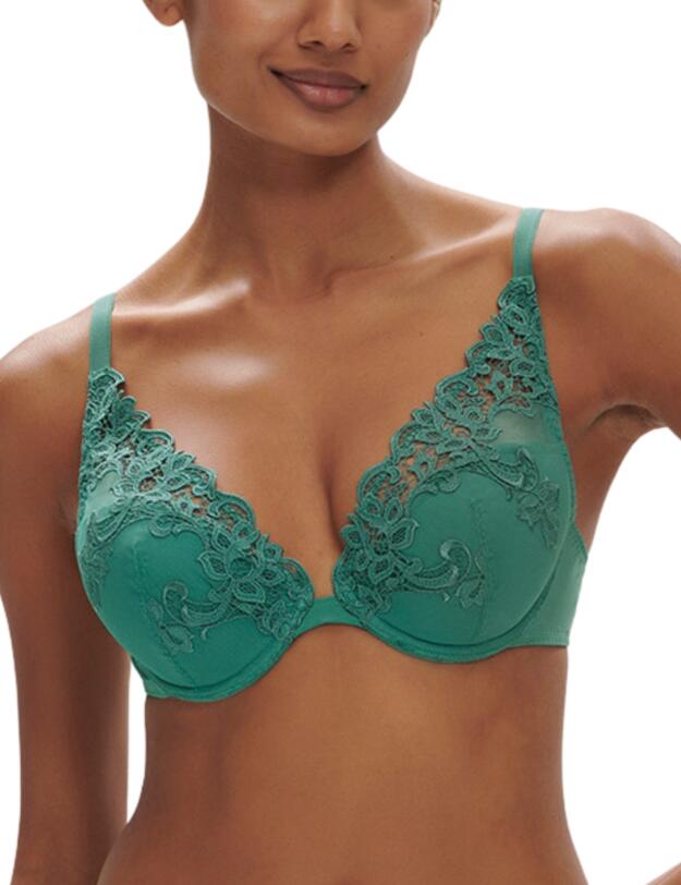 Simone Perele Saga Plunge Push-Up Bra Garden Green