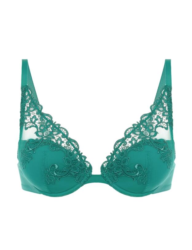Simone Perele Saga Plunge Push-Up Bra Garden Green
