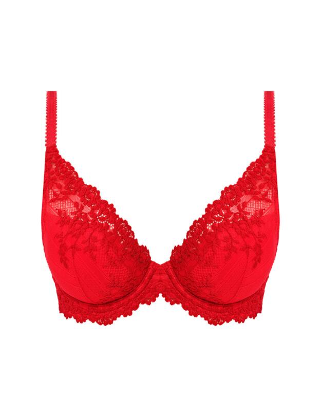 Wacoal Embrace Lace Plunge Bra Equestrian Red