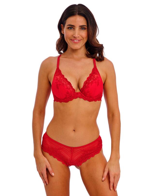Wacoal Embrace Lace Plunge Bra Equestrian Red