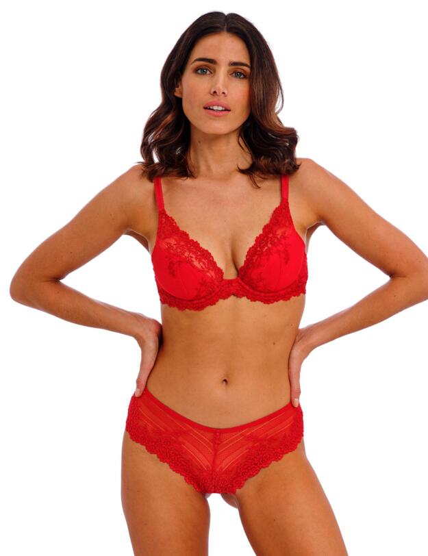 Wacoal Embrace Lace Plunge Bra Equestrian Red